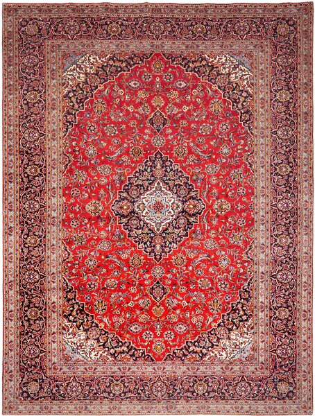 Tappeto Ardakan Persia Medaglione Rosso Blu 300x403 Cm