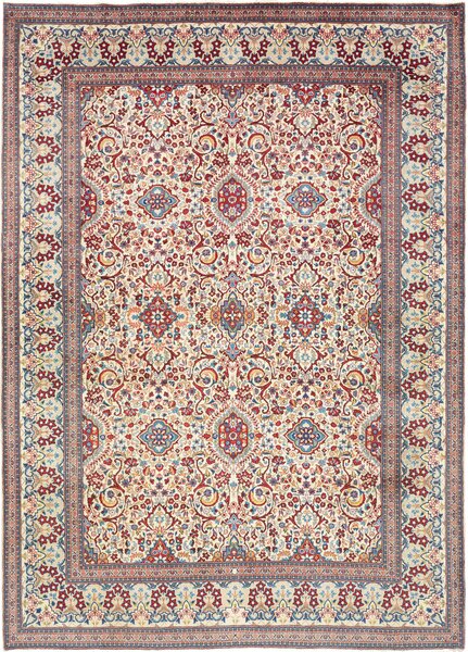 Tappeto Kashan Persia Floreale Crema Rosso 248x345 Cm