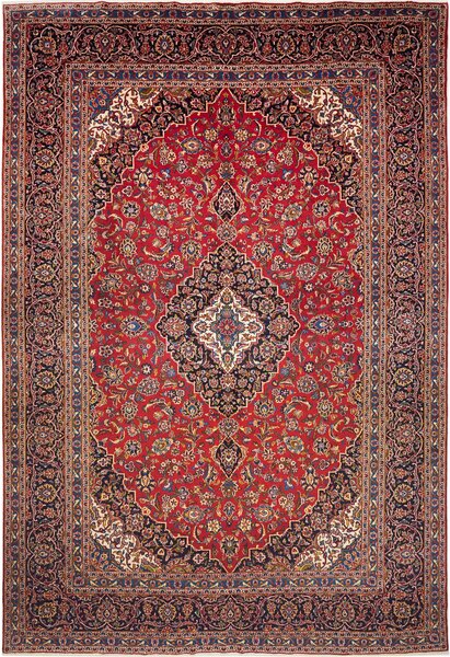Tappeto Ardakan Persia Medaglione Rosso Blu 290x432 Cm
