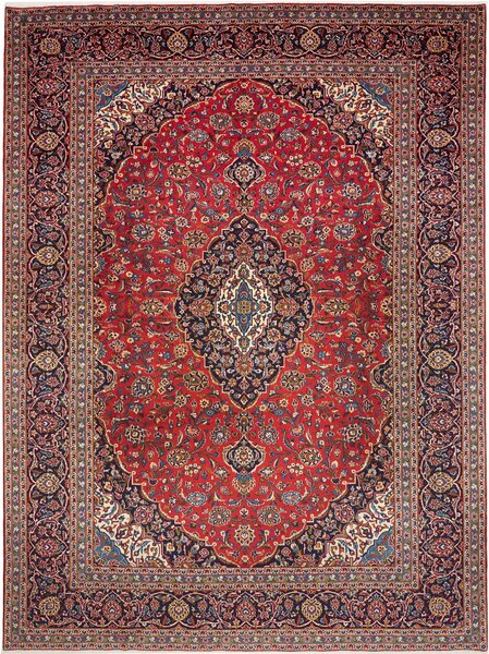 Tappeto Ardakan Persia Medaglione Rosso Blu Scuro 298x400 Cm
