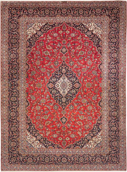 Tappeto Ardakan Persia Medaglione Rosso Blu Scuro 295x400 Cm