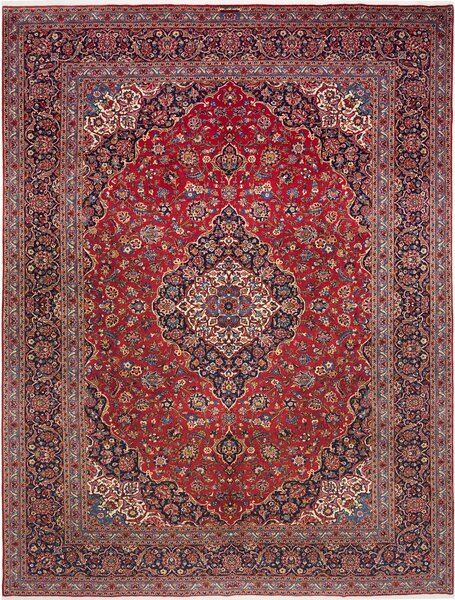 Tappeto Ardakan Persia Medaglione Rosso Blu 310x408 Cm
