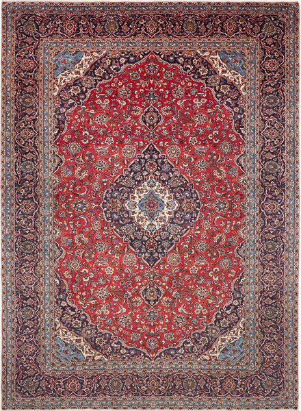 Tappeto Ardakan Persia Medaglione Rosso Blu 295x406 Cm
