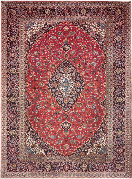 Tappeto Ardakan Persia Medaglione Rosso Blu 293x398 Cm