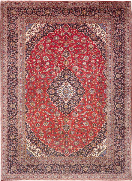 Tappeto Ardakan Persia Medaglione Rosso Blu Notte 294x404 Cm