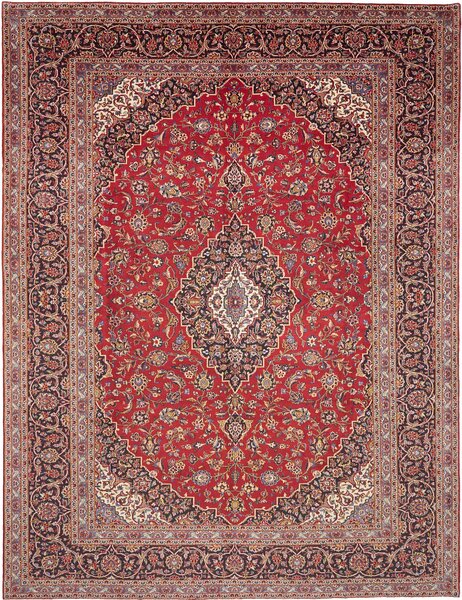 Tappeto Ardakan Persia Medaglione Rosso Blu 292x393 Cm