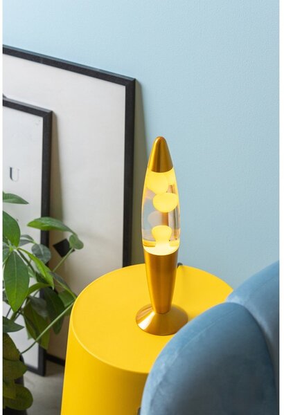 Lava lamp gialla in vetro (altezza totale 35,5 cm) Funky Rocket Lava – Leitmotiv