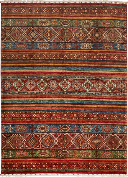 Tappeto Samarkand Pakistan Astratto Multicolore Vivace 178x246 Cm