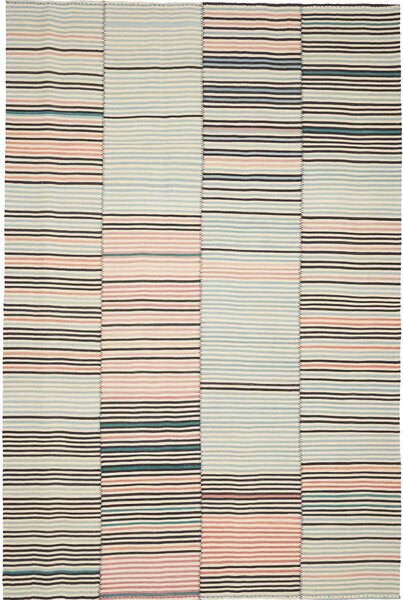 Tappeto Kilim Persia Geometrico Blu Rosa 200x305 Cm