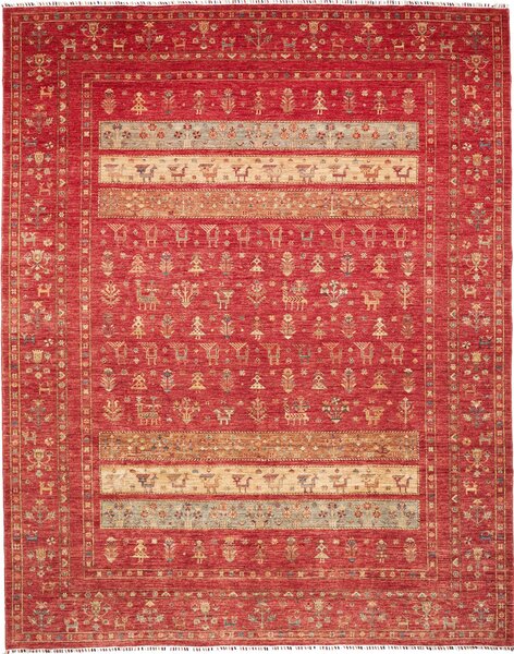 Tappeto Rubin Pakistan Astratto Rosso Beige 303x386 Cm