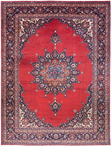 Tappeto Moud Persia Medaglione Rosso Blu 254x340 Cm