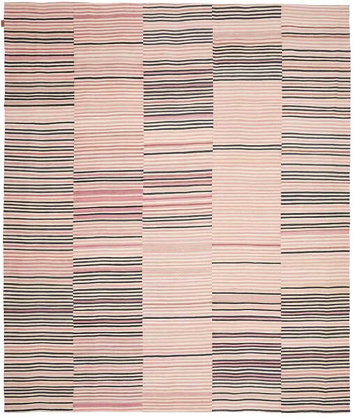 Tappeto Kilim Persia Geometrico Rosa Crema 252x300 Cm