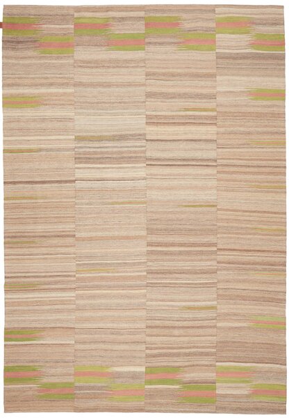 Tappeto Kilim Persia Geometrico Beige Verde 217x317 Cm