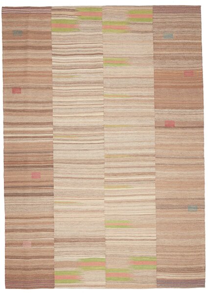 Tappeto Kilim Persia Astratto Beige Marrone 214x304 Cm