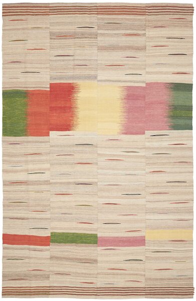 Tappeto Kilim Persia Astratto Beige Multicolore 207x324 Cm