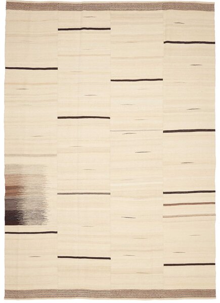 Tappeto Kilim Persia Astratto Beige Marrone 221x314 Cm