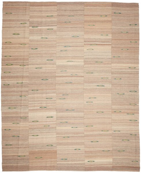 Tappeto Kilim Persia Astratto Beige Marrone 277x337 Cm