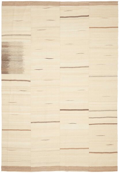 Tappeto Kilim Persia Astratto Beige Marrone 218x320 Cm