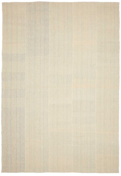 Tappeto Kilim Persia A Righe Avorio E Grigio 219x316 Cm