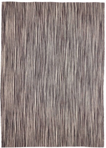 Tappeto Kilim Persia Astratto Marrone Scuro Avorio 251x354 Cm