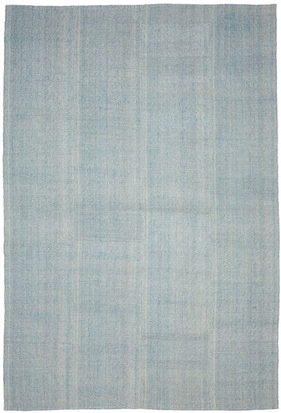 Tappeto Kilim Persia Tinta Unita Azzurro Tenue 203x302 Cm