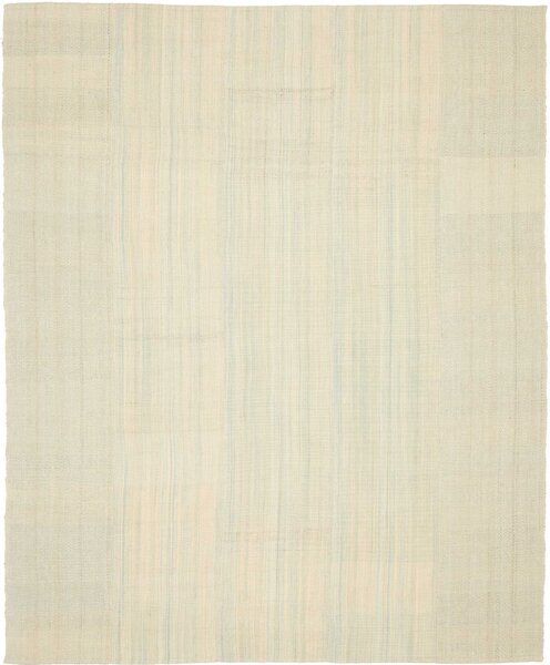 Tappeto Kilim Persia Astratto Avorio Celeste 212x250 Cm