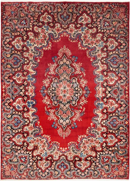 Tappeto Moud Persia Medaglione Rosso Crema 220x307 Cm