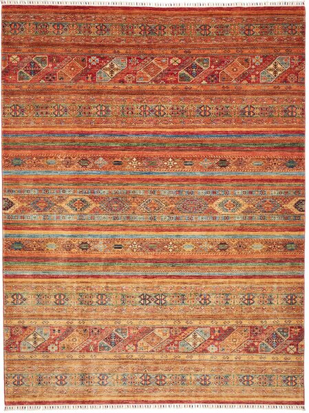 Tappeto Samarkand Pakistan Geometrico Terracotta Oro 209x280 Cm