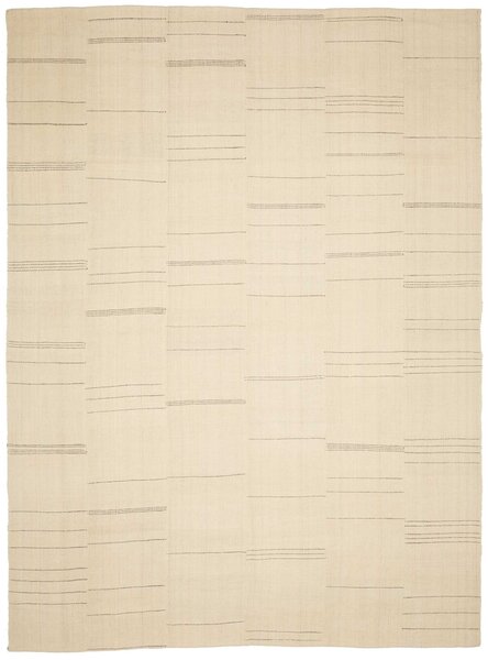Tappeto Kilim Persia Astratto Crema Nero 247x334 Cm