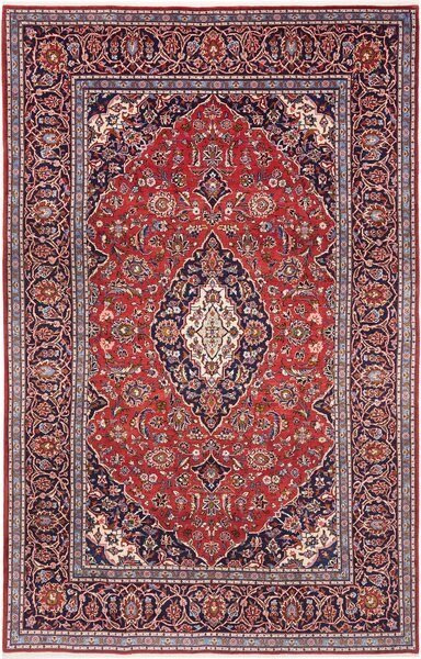 Tappeto Ardakan Persia Medaglione Rosso Blu 202x320 Cm