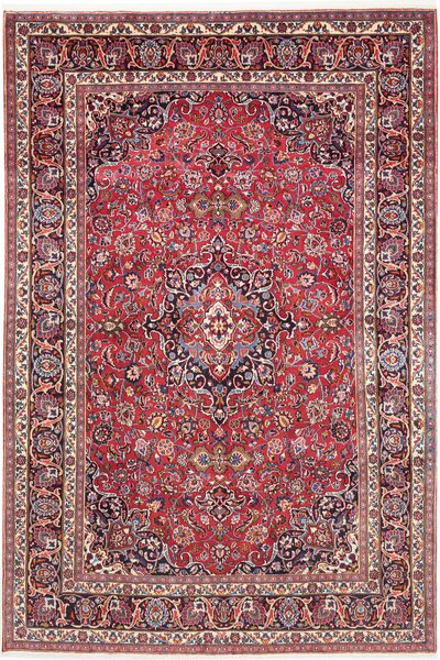 Tappeto Mashad Persia Medaglione Rosso Blu 193x289 Cm