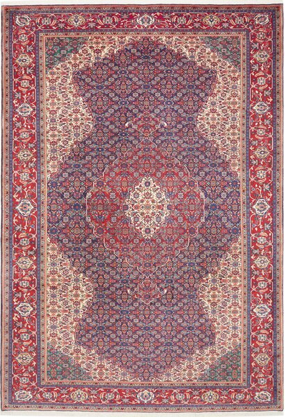 Tappeto Sarough Persia Medaglione Blu Rosso Crema 212x308 Cm