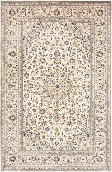 Tappeto Kashan Persia Medaglione Crema Blu 200x304 Cm