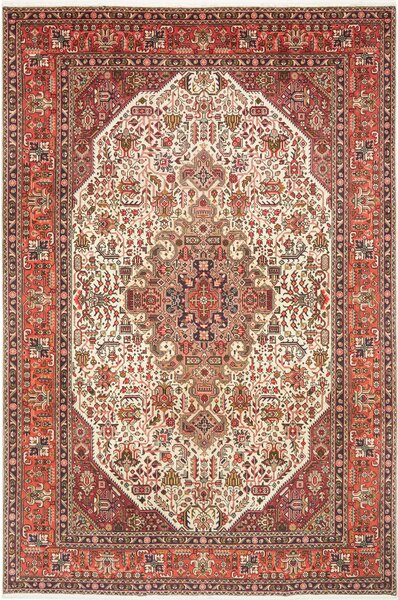 Tappeto Tabriz Persia Medaglione Crema Rosso 200x300 Cm