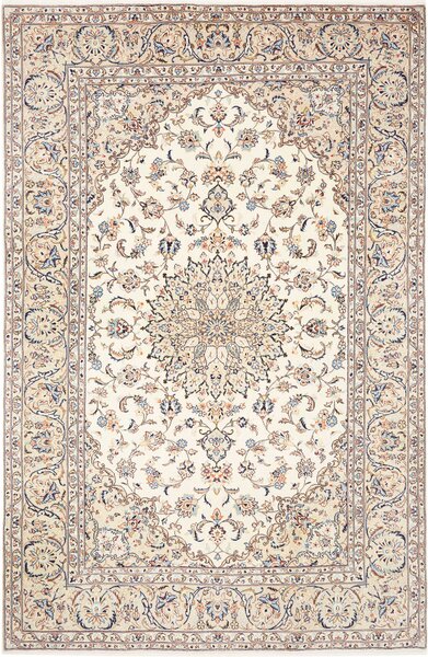 Tappeto Kashan Persia Medaglione Crema Blu 195x302 Cm