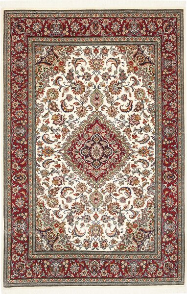 Tappeto Ilaam Persia Medaglione Avorio Rosso 106x162 Cm