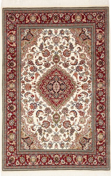 Tappeto Ilaam Persia Medaglione Crema Bordeaux 106x158 Cm