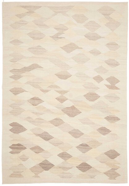 Tappeto Kilim Persia Geometrico Avorio Beige 208x298 Cm