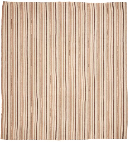Tappeto Kilim Vintage Persia A Righe Beige Marrone Chiaro 308x331 Cm