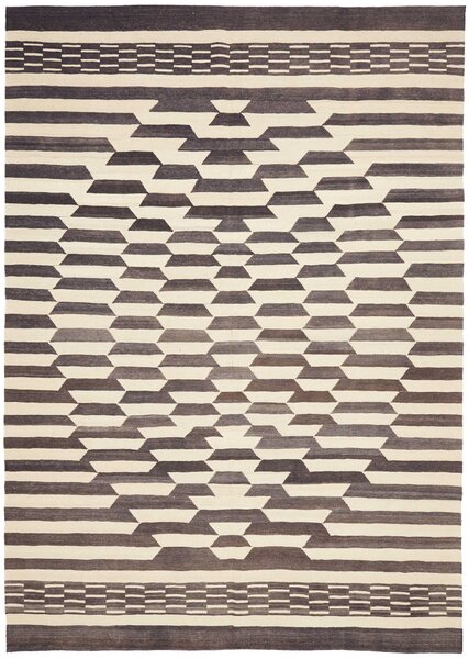 Tappeto Kilim Persia Geometrico Crema Antracite 213x305 Cm