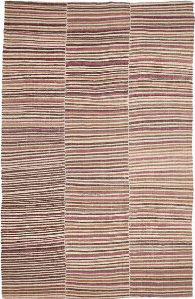 Tappeto Kilim Mazandaran Vintage Persia Astratto Beige Marrone 216x347 Cm
