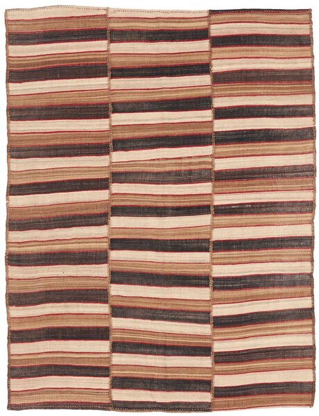 Tappeto Kilim Mazandaran Vintage Persia Astratto Beige Marrone 143x186 Cm
