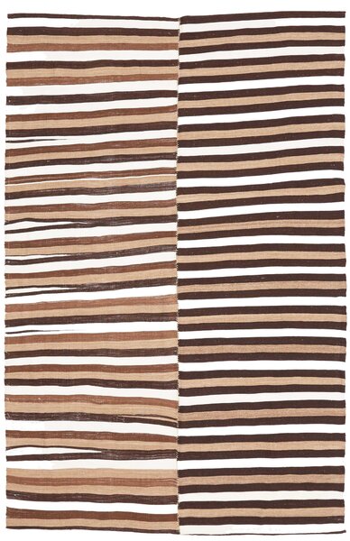 Tappeto Kilim Mazandaran Vintage Persia Astratto Bianco Marrone 130x210 Cm