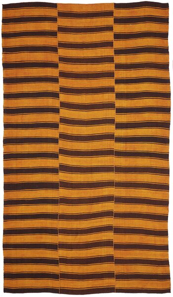 Tappeto Kilim Mazandaran Vintage Persia Astratto Arancio Marrone 196x340 Cm
