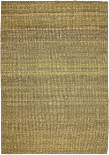 Tappeto Kilim Plain Persia Astratto Verde Oliva Sabbia 239x340 Cm