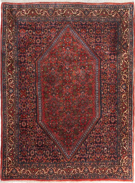 Tappeto Bidjar Persia Medaglione Rosso Blu Scuro 78x102 Cm