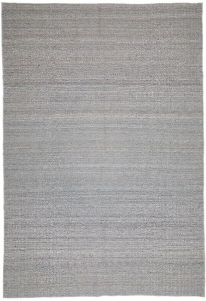 Tappeto Kilim Plain Persia Astratto Azzurro Grigio Chiaro 253x369 Cm