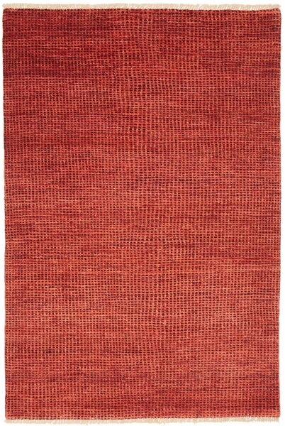Tappeto Shayan Pakistan Astratto Rosso Mattone 121x180 Cm