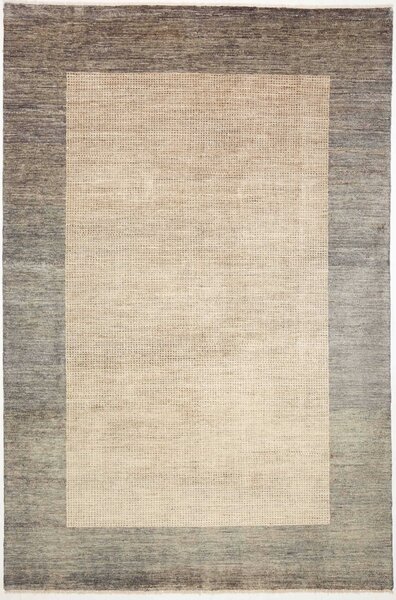 Tappeto Shayan Pakistan Geometrico Beige Grigio 77x199 Cm