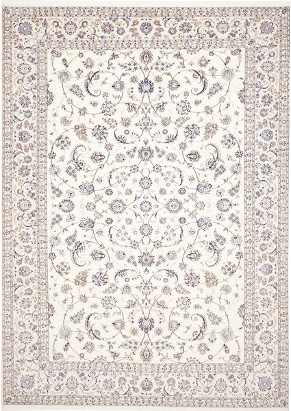 Tappeto Nain 6la Persia Floreale Crema Blu 258x359 Cm